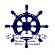 Autocollant sens de marche pour bateau| Ruban Bleu